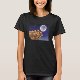 Camiseta Capybara Rodents Three Capybaras Moon Animal