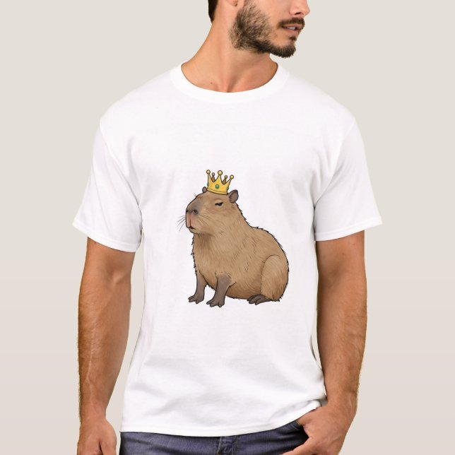 Camiseta Capybara Royalty: The King of Chill. (Frente)