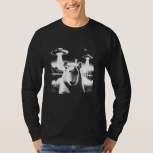 Camiseta Capybara Selfie Invasão OFO Funny Capibara Motif