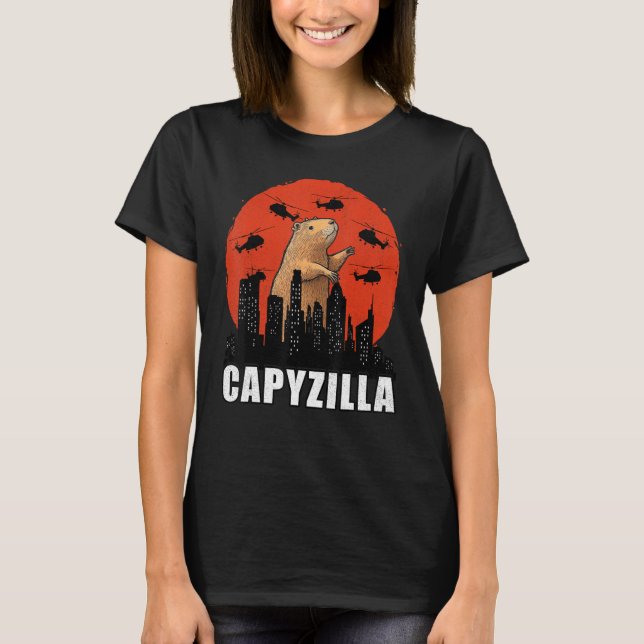 Camiseta Capybara Shirt Funny Capybara Rodent Capyzilla (Frente)
