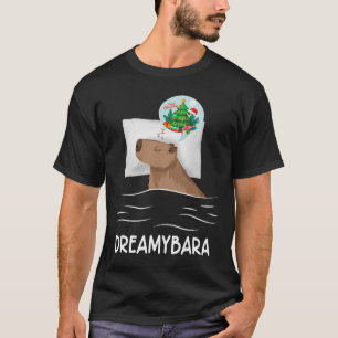 Camiseta Capybara Sleep Night Xmas Rodent Christmas Dream C