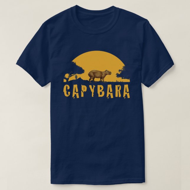 Camiseta Capybara Sunset (Frente do Design)