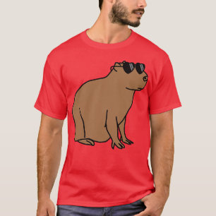 Camiseta Capybara Vestindo óculos de sol