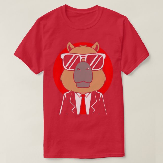 Camiseta Capybara Vestindo Tuxedo Funny Capybara (Frente do Design)