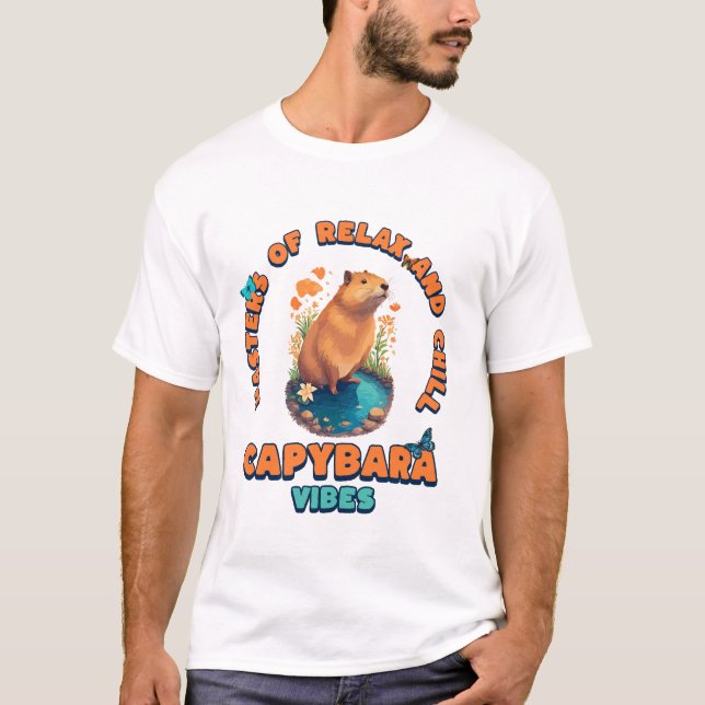 Camiseta Capybara Vibes Master of Relax and Chill (Frente)