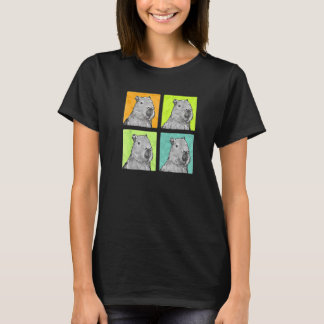 Camiseta Capybara Vintage América do Sul Rodent Grass Eater