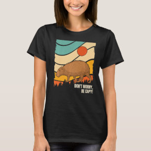 Camiseta Capybara Vintage Estilo Retro Animal Não se Preocu