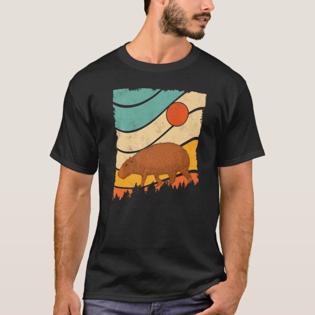 Camiseta Capybara Vintage Retro Style Admirável cavidade gi (Frente)