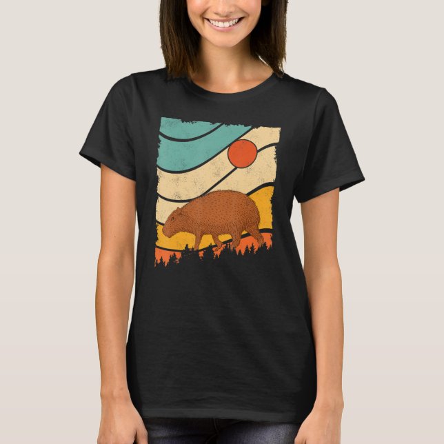 Camiseta Capybara Vintage Retro Style Admirável cavidade gi (Frente)