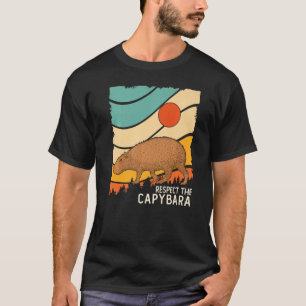 Camiseta Capybara Vintage Retro Style Animal Respeite o ca