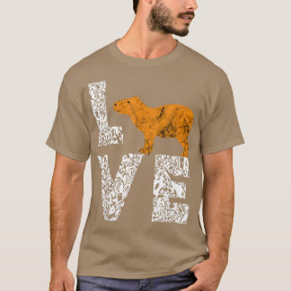 Camiseta Capybara Water Pig Rodent Guiné Pig Wild Animal