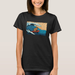 Camiseta Capybara Wave Graphic Animal Capibara