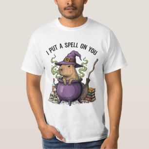 Camiseta Capybara Witch Cauldron - Magia Dia de as Bruxas e