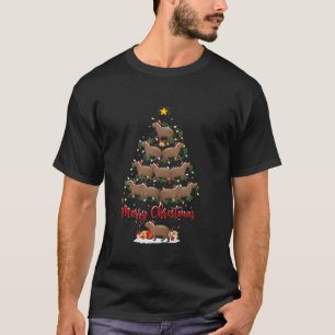 Camiseta Capybara Xmas Lighting Papais noeis Capybara Chris
