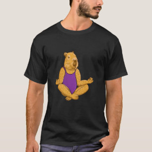 Camiseta Capybara Yoga faz exercícios de Meditação