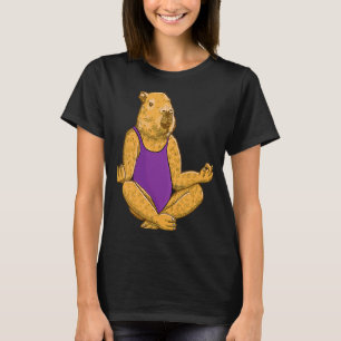 Camiseta Capybara Yoga faz exercícios de Meditação