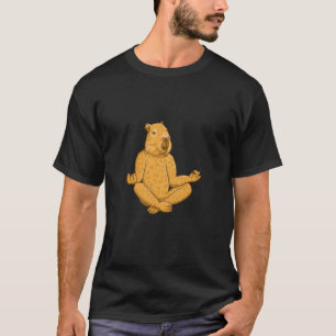 Camiseta Capybara Yoga posiciona Meditação de Esportes de W
