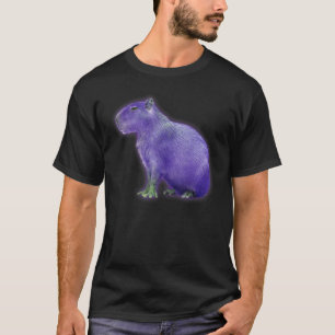Camiseta Capybaras Cute Space Capybara Martian Purple