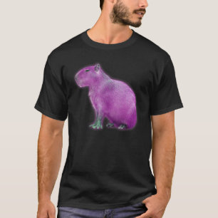 Camiseta Capybaras Cute Space Capybara Martian Rosa
