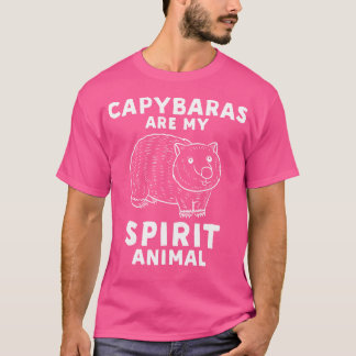 Camiseta Capybaras É Meu Espírito Animal Engraçado Capybara