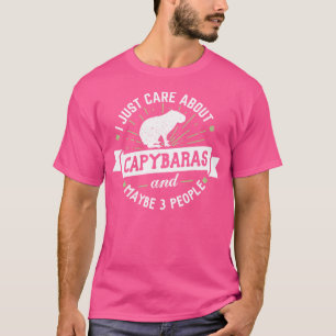 Camiseta Capybaras Eu Só Me Preocupo Com Capybaras