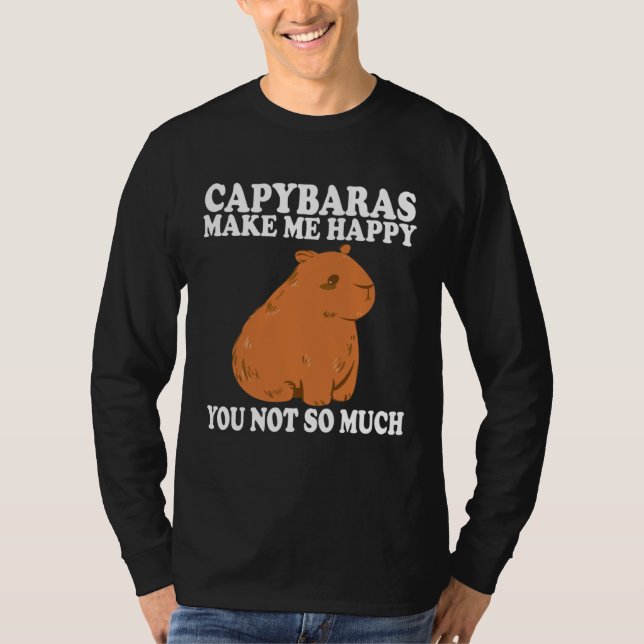 Camiseta Capybaras Make me Happy  Capybaras Capybara (Frente)