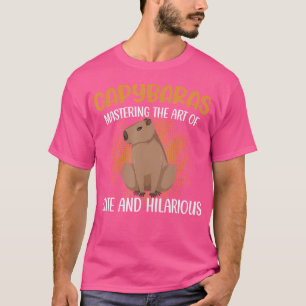 Camiseta Capybaras Mastering Arte Do Boné Hillário Bonito