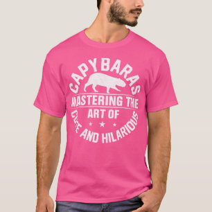 Camiseta Capybaras Mastering Arte Do Boné Hillário Bonito
