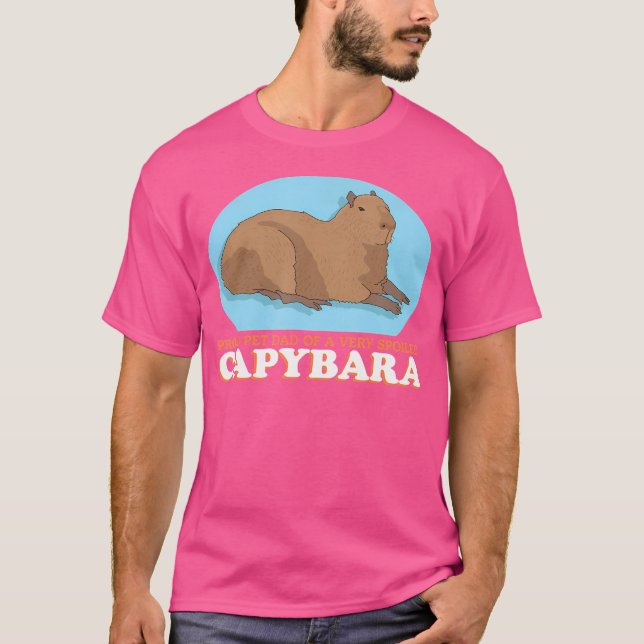 Camiseta Capybaras Pet Pai De Capybara Mimada (Frente)