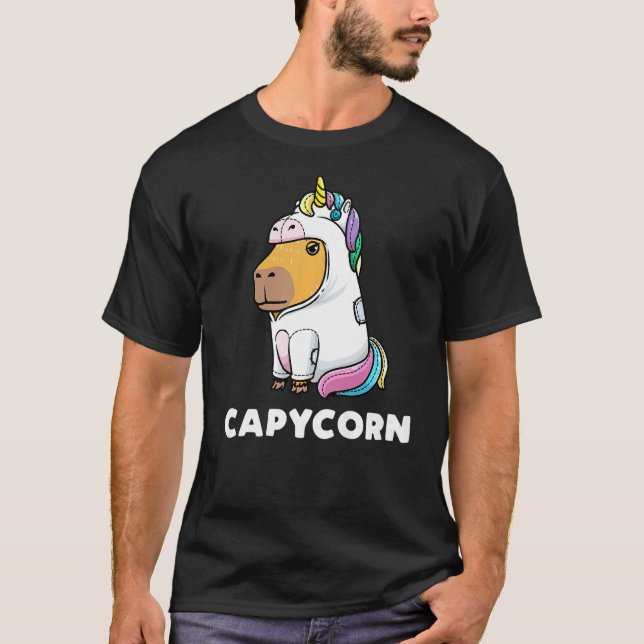 Camiseta Capycorn Capybara Em Unicorn Costume Rodent Girls (Frente)