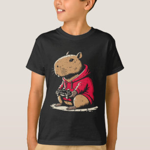 Camiseta Capyra Gamer Vídeo Engraçado Jogos Capy Roedor Men
