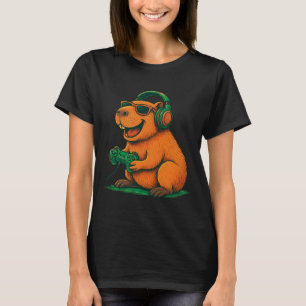 Camiseta Capyra Vídeo Game Divertido Gamer Amante de Animai
