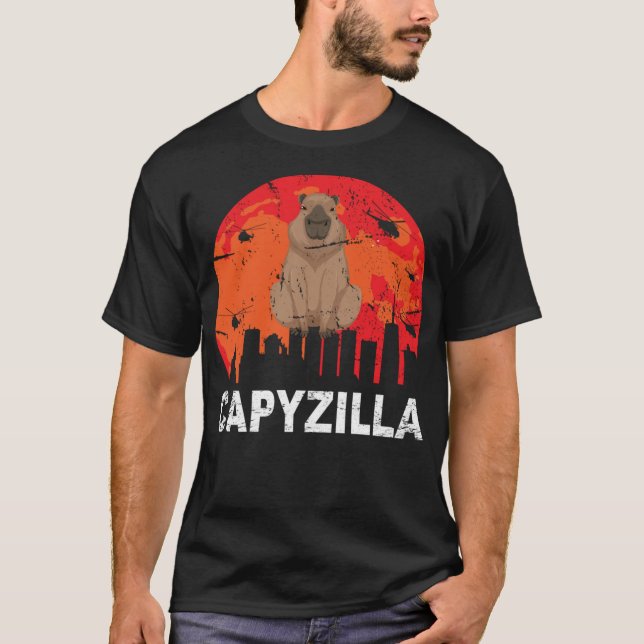 Camiseta CapyZilla Funny Capybara Rodent (Frente)