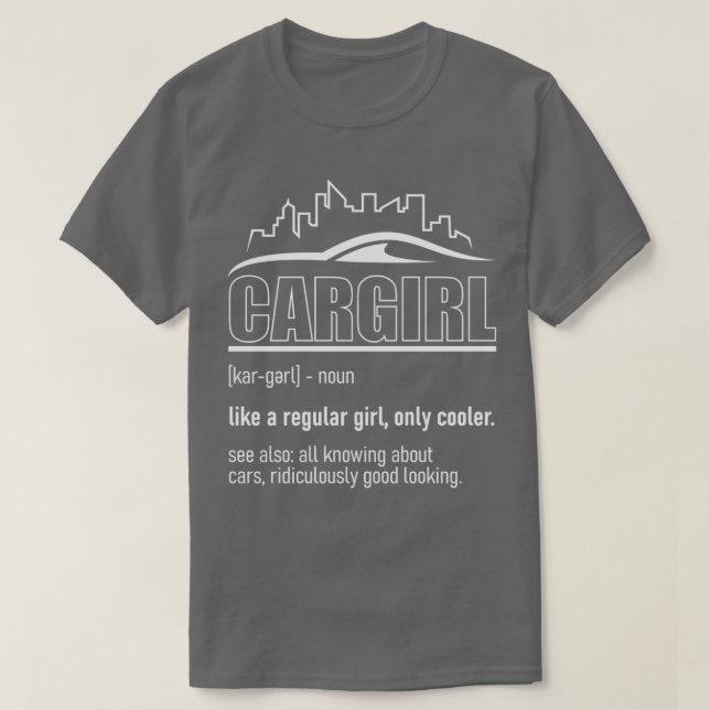 Camiseta Car Girl Definition Funny Female Mechanic  (Frente do Design)