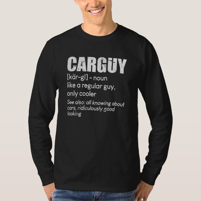Camiseta Car Guy Definition Mechanic & Auto Racing Men (Frente)