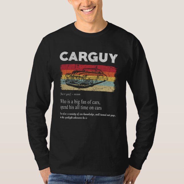 Camiseta Car Guy Definition Retro Vintage Car (Frente)