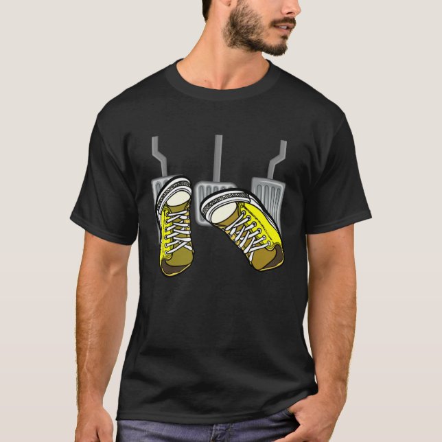 Camiseta Car  Manual Car Pedals Stick Shift Gearbox Racing (Frente)