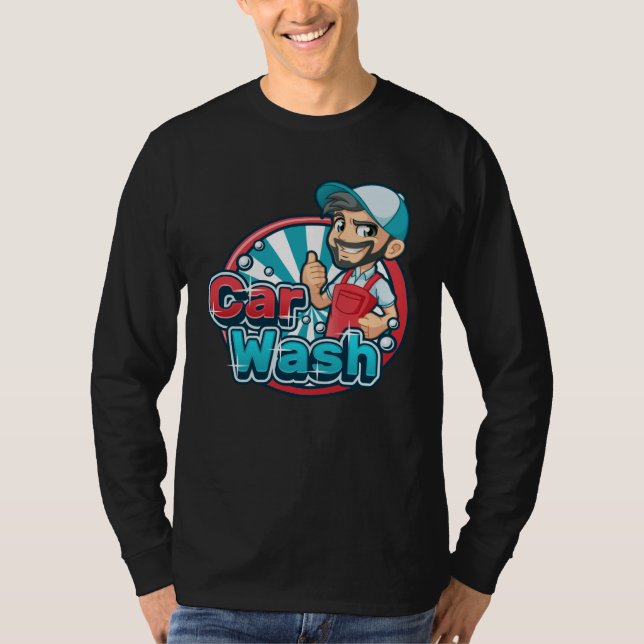 Camiseta Car wash employee car wash worker designer car was (Frente)