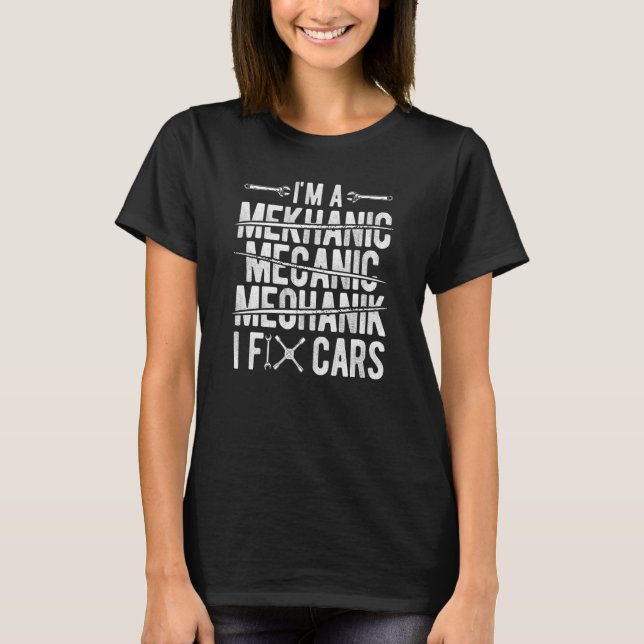 Camiseta Cara 10 de Ajuste de Ferramentas Mecânicas de Repa (Frente)