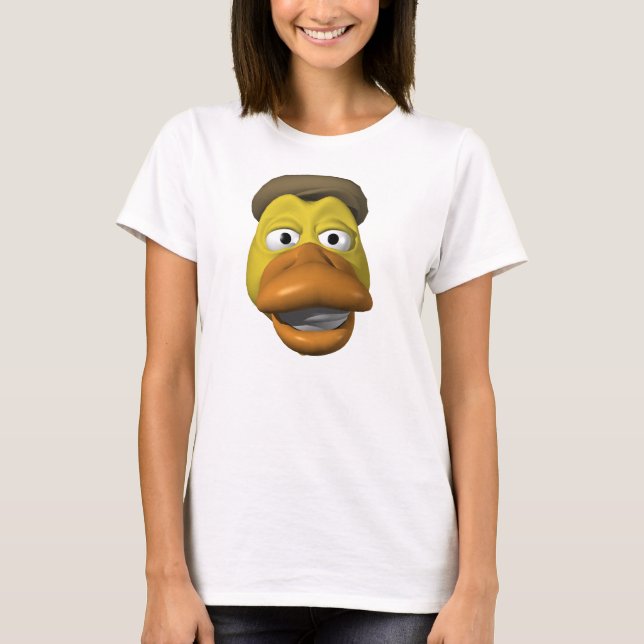 Camiseta Cara amarela da cara do pato (Frente)