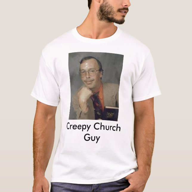 Camiseta Cara assustador da igreja (Frente)