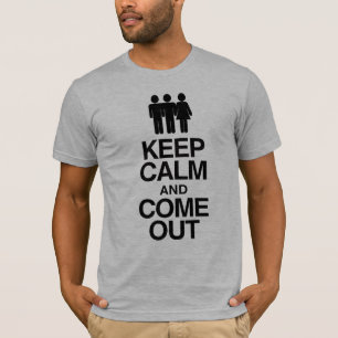 Camiseta Cara Bissexual saindo "Fique calma e saia"