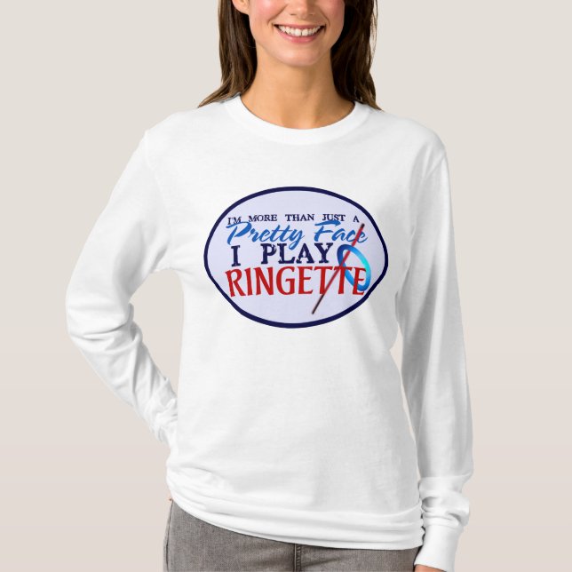 Camiseta Cara bonito de Pixart Ringette (Frente)