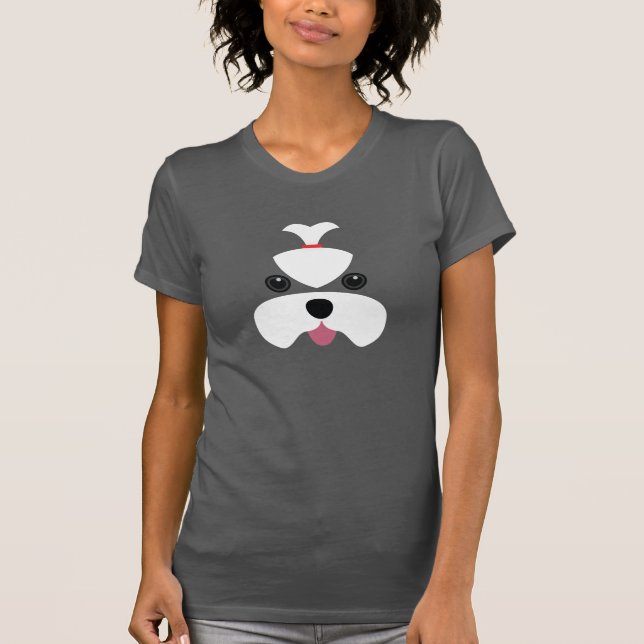 Camiseta Cara cutesy maltesa (Frente)
