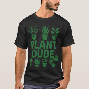 Camiseta Cara das Plantas Design Divertido de Jardinagem