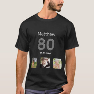 Camiseta cara de 80 de fotografia personalizada
