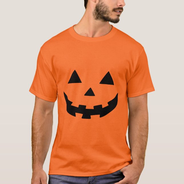 Camiseta Cara de Abóbora de Halloween (Frente)