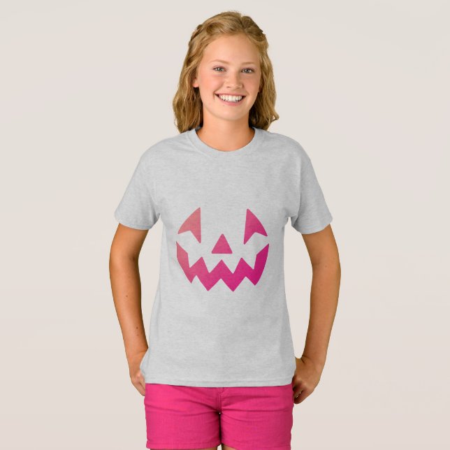 Camiseta Cara de abóbora de Jack-o-lanterno (Frente Completa)