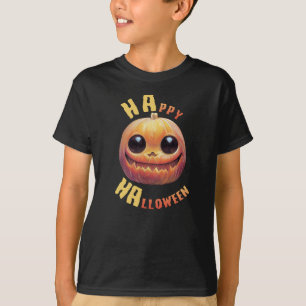 Camiseta Cara de Abóbora Feliz Dia das Bruxas