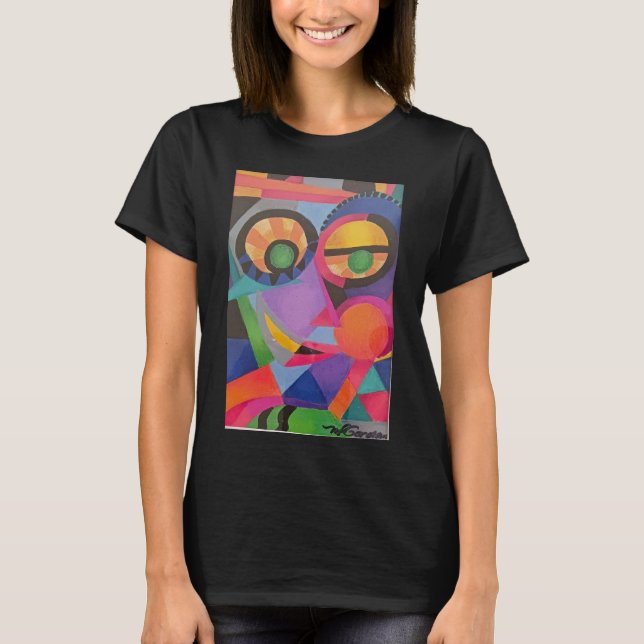 Camiseta Cara de Abstrato masculino (Frente)